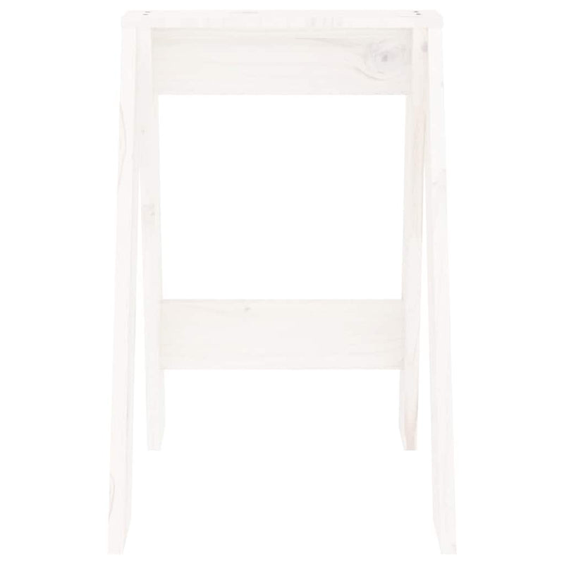 Scaune, 2 buc., alb, 40x40x60 cm, lemn masiv de pin