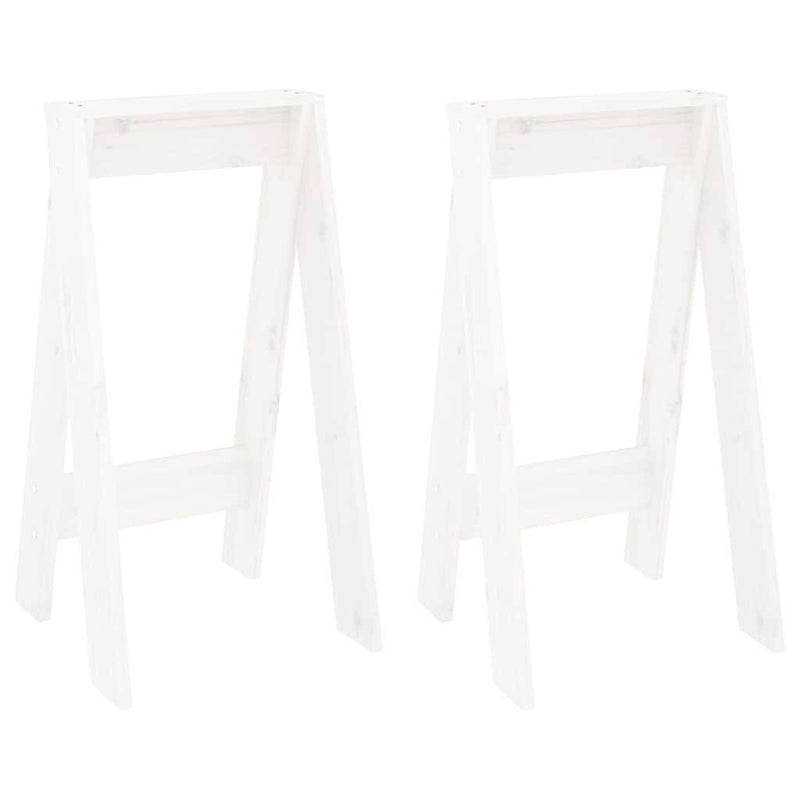 Scaune, 2 buc., alb, 40x40x75 cm, lemn masiv de pin