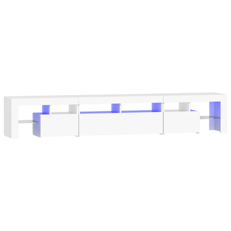 Comode TV cu lumini LED, alb2，30x36,5x40