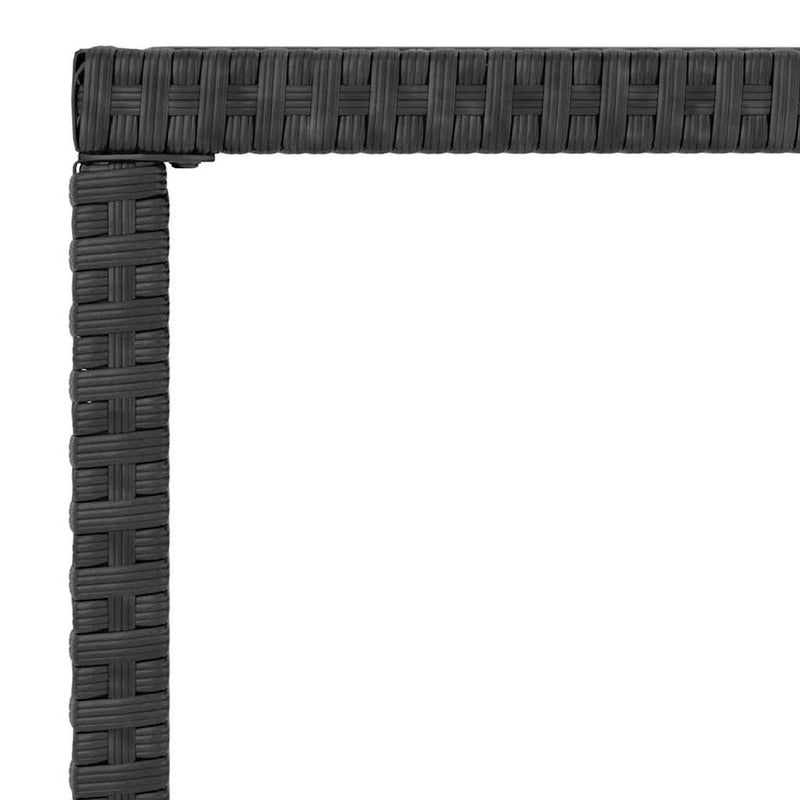 Set mobilier de grădină cu perne, 6 piese, negru, poliratan