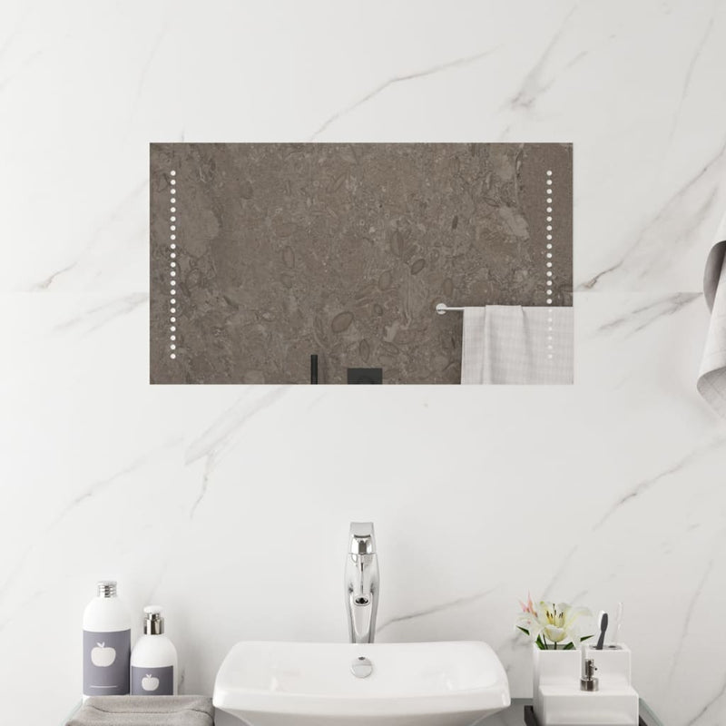Oglindă de baie cu LED, 40x70 cm