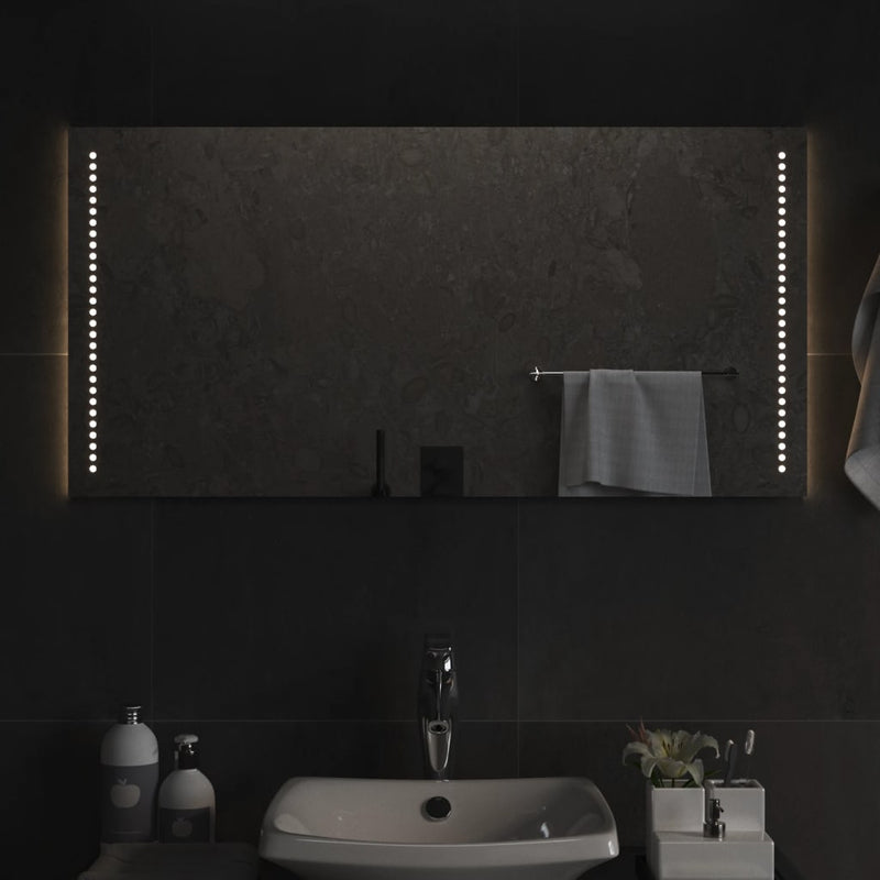 Oglinda de baie cu LED, 50x100 cm