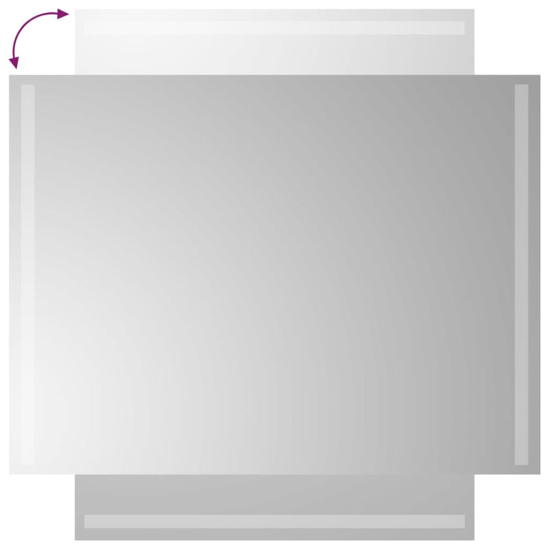 Oglindă de baie cu LED, 60x80 cm