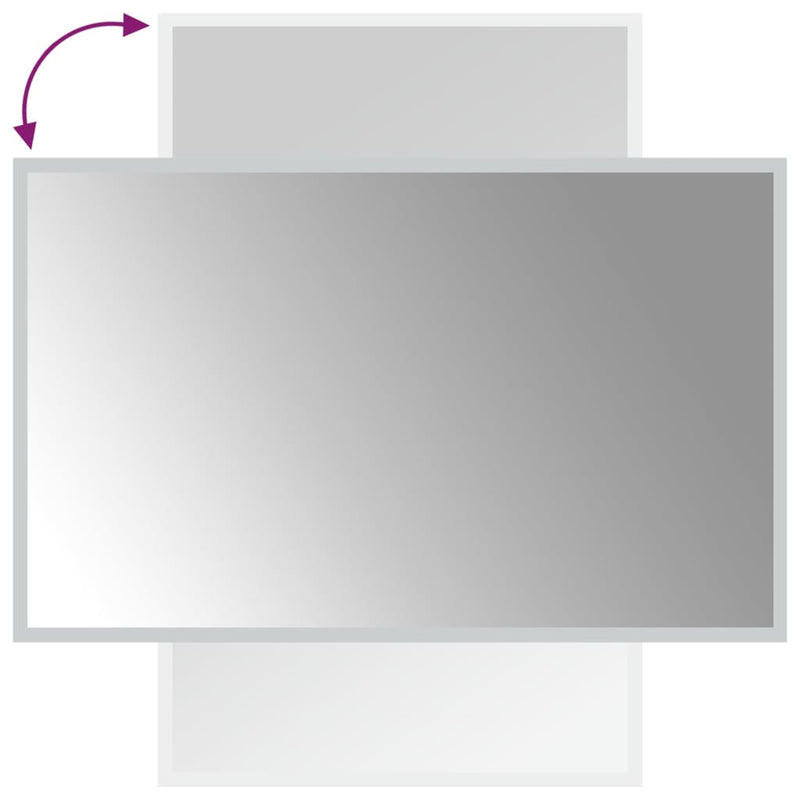 Oglindă de baie cu LED, 50x80 cm