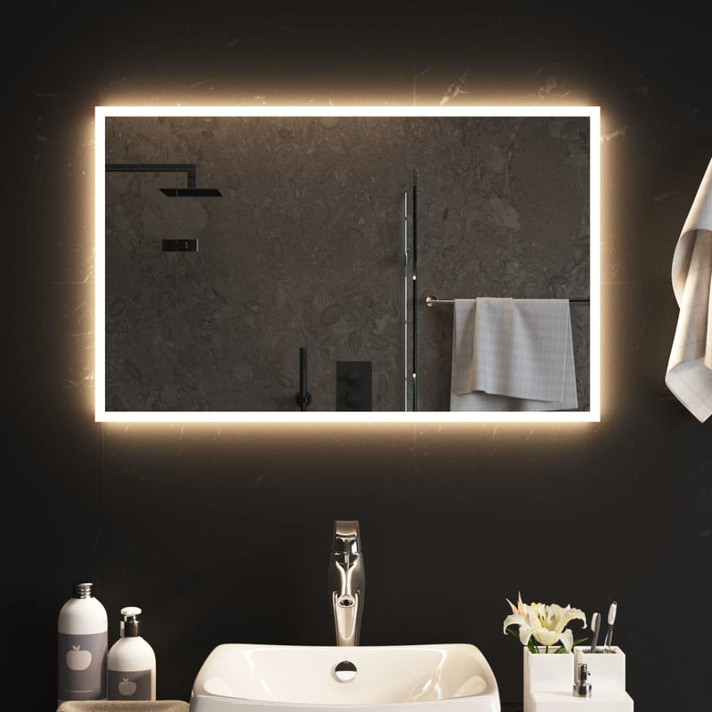 Oglindă de baie cu LED, 50x80 cm