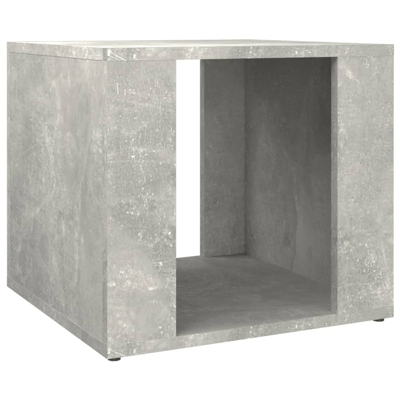 Noptieră, gri beton, 41x40x36 cm, lemn compozit