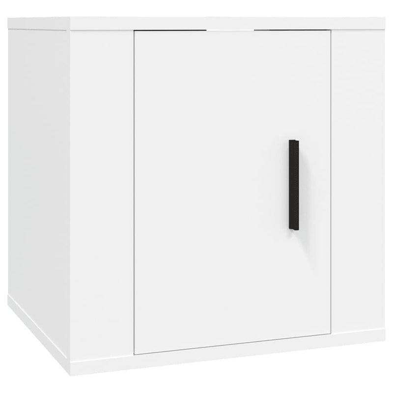 Dulapuri TV montate pe perete, 2 buc., alb, 40x34,5x40 cm