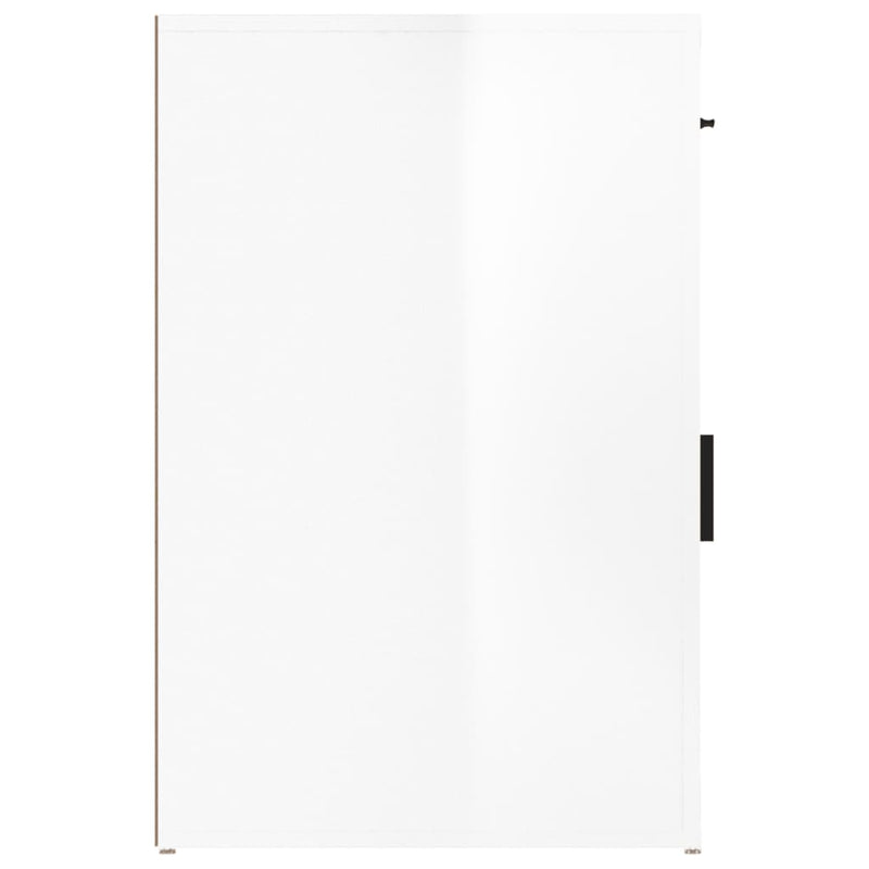 Birou, alb extralucios, 40x49x75 cm, lemn prelucrat