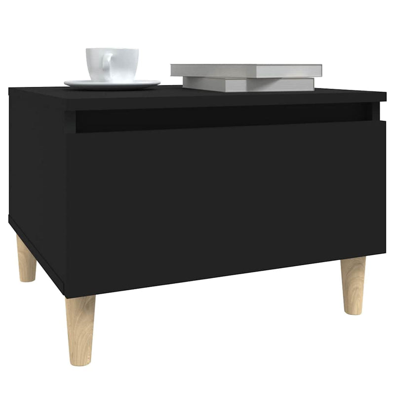 Mese laterale, 2 buc., negru, 50x46x35 cm, lemn compozit