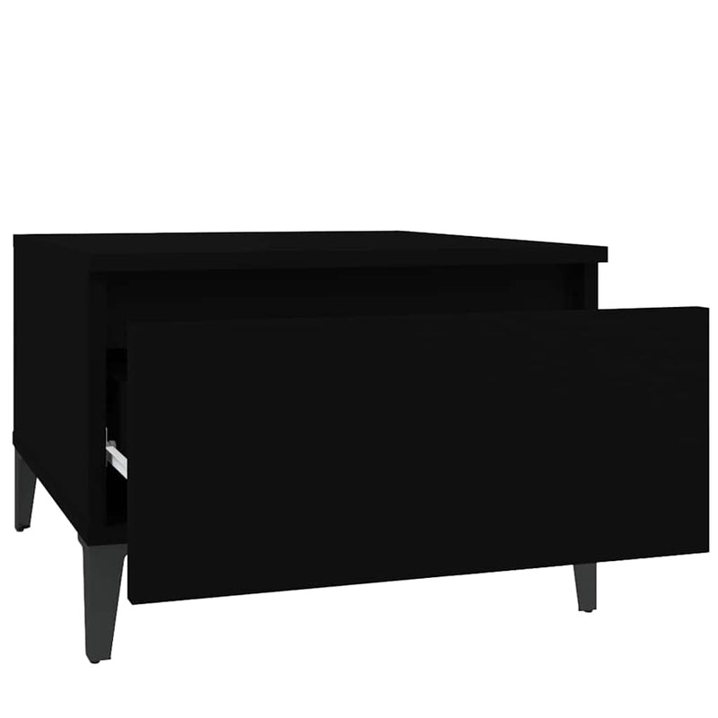 Mese laterale, 2 buc., negru, 50x46x35 cm, lemn compozit