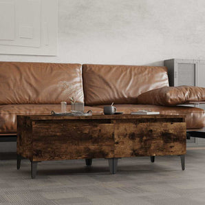 Mese laterale 2 buc. stejar fumuriu 50x46x35 cm lemn prelucrat