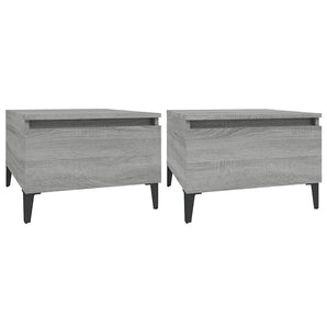 Mese laterale 2 buc. gri sonoma 50x46x35 cm lemn compozit