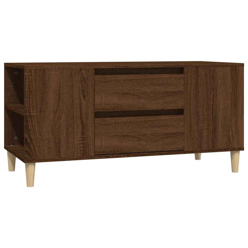 Comodă TV, stejar maro, 102x44,5x50 cm, lemn prelucrat