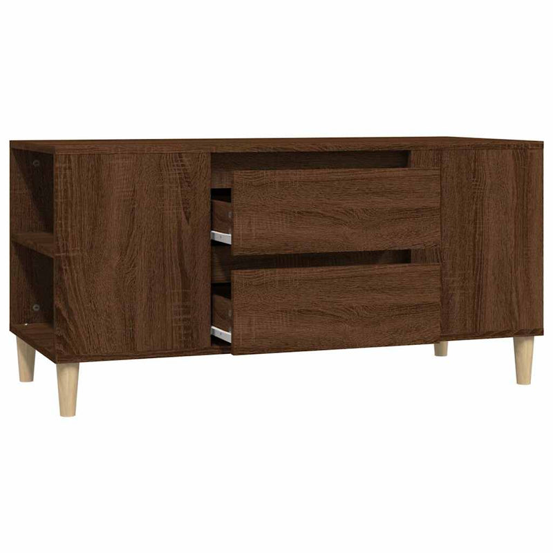 Comodă TV, stejar maro, 102x44,5x50 cm, lemn prelucrat