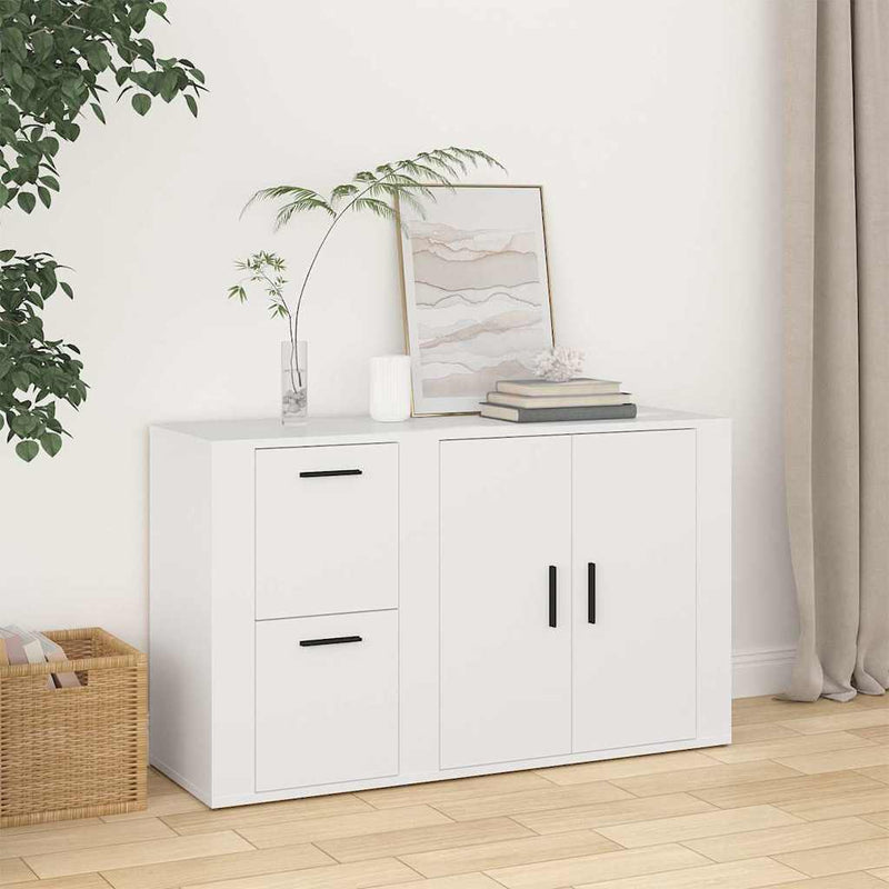 Servantă, alb, 100x33x59,5 cm, lemn prelucrat