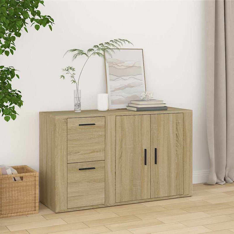 Servantă, stejar sonoma, 100x33x59,5 cm, lemn compozit