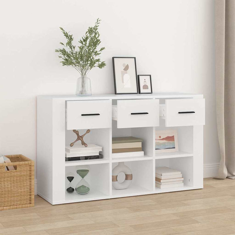 Servantă, alb, 100x30x59,5 cm, lemn compozit