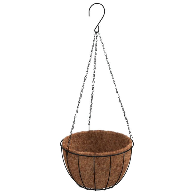 Jardiniere suspendate căptușeală cocos 4 buc. Ø 30x52cm oțel