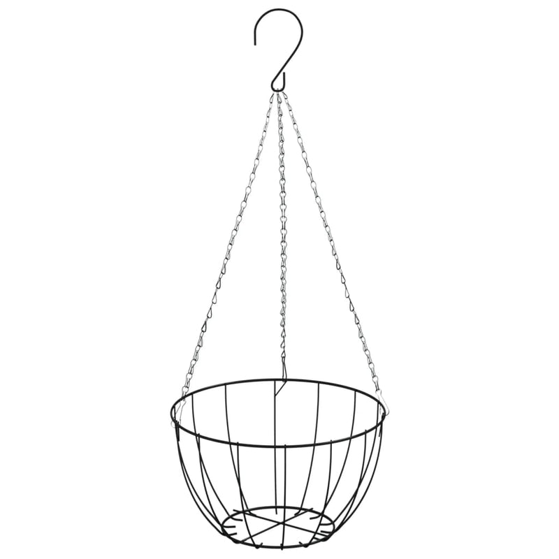 Jardiniere suspendate căptușeală cocos 4 buc. Ø 30x52cm oțel