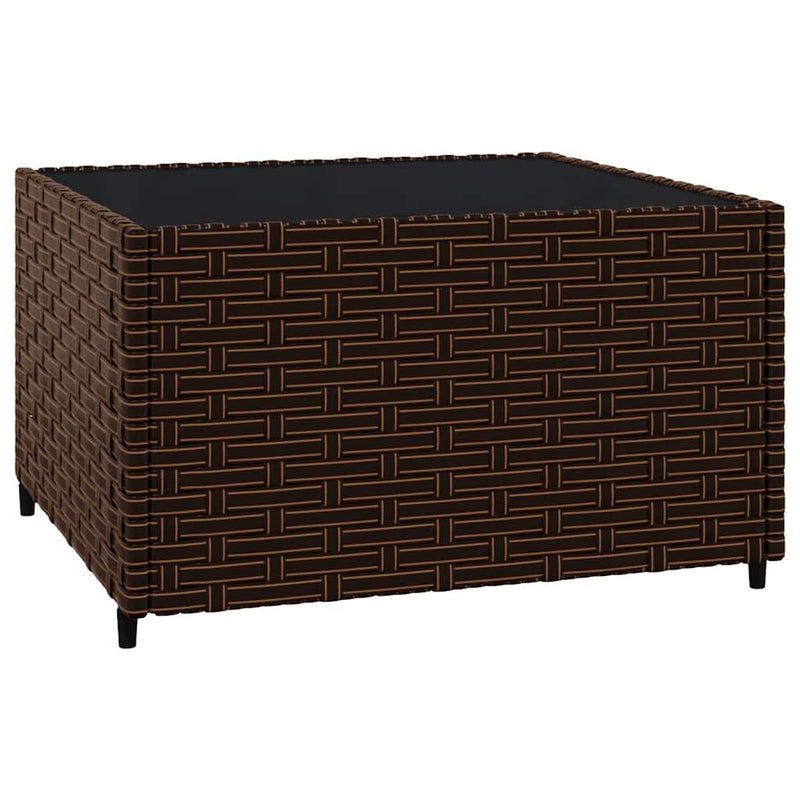 Set mobilier de grădină cu perne, 3 piese, maro, poliratan