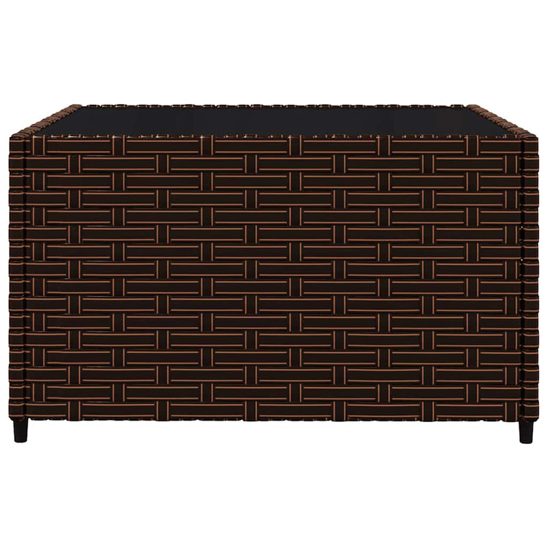 Set mobilier de grădină cu perne, 3 piese, maro, poliratan