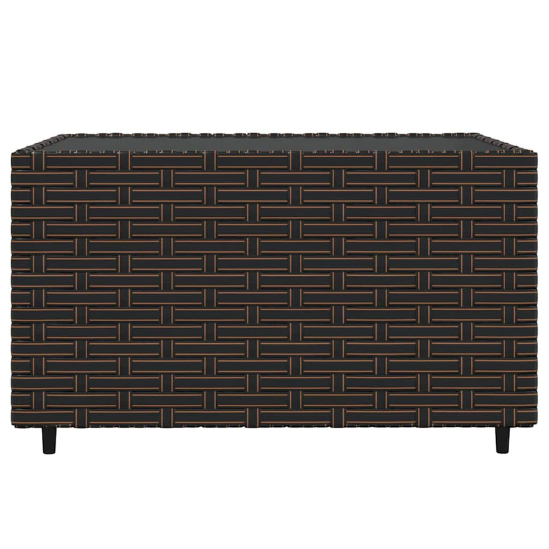 Set mobilier de grădină cu perne, 3 piese, maro, poliratan