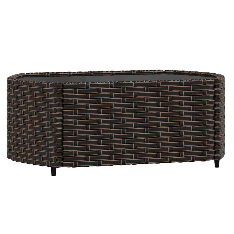 Set mobilier de grădină cu perne, 3 piese, maro, poliratan