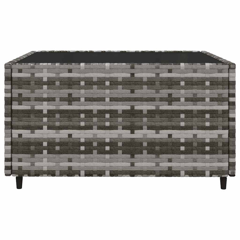 Set mobilier de grădină cu perne, 3 piese, gri, poliratan