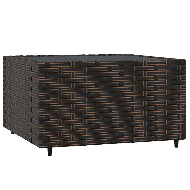 Set mobilier de grădină cu perne, 3 piese, maro, poliratan