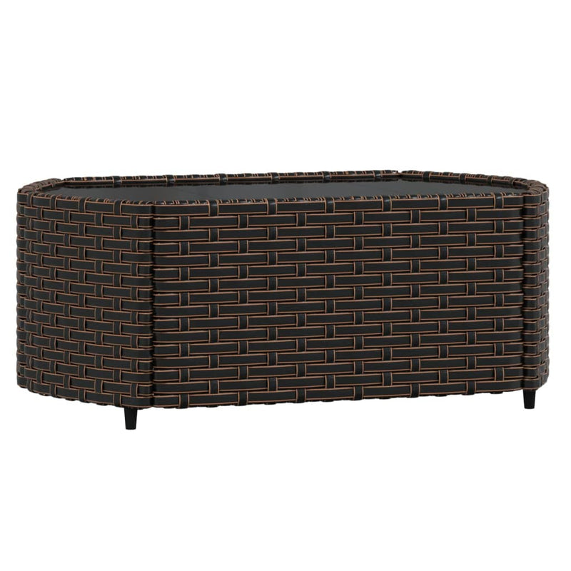 Set mobilier de grădină cu perne, 4 piese, maro, poliratan