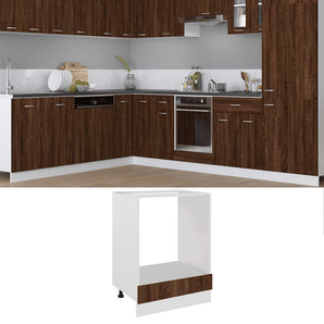 Dulap pentru cuptor "Riga", stejar maro, 60x46x81,5 cm,