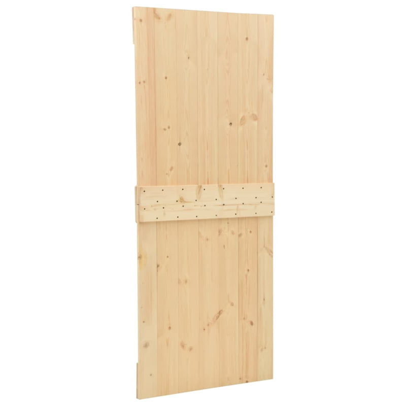 Ușă NARVIK 80 x 210 cm Lemn de Pin Solid (Nefinisat) natural