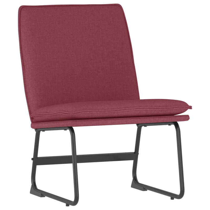 Scaun de relaxare, roșu vin, 52x75x76 cm, material textil