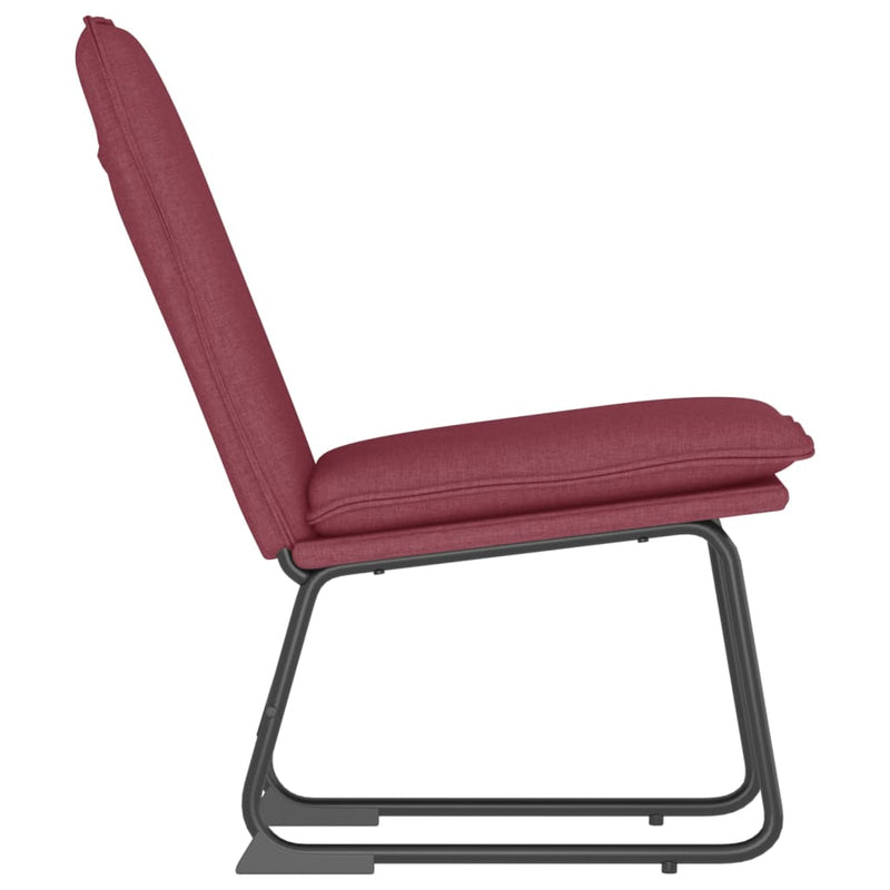 Scaun de relaxare, roșu vin, 52x75x76 cm, material textil