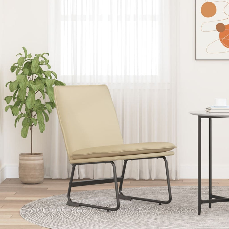 Scaun de relaxare, crem, 52x75x76 cm, material textil