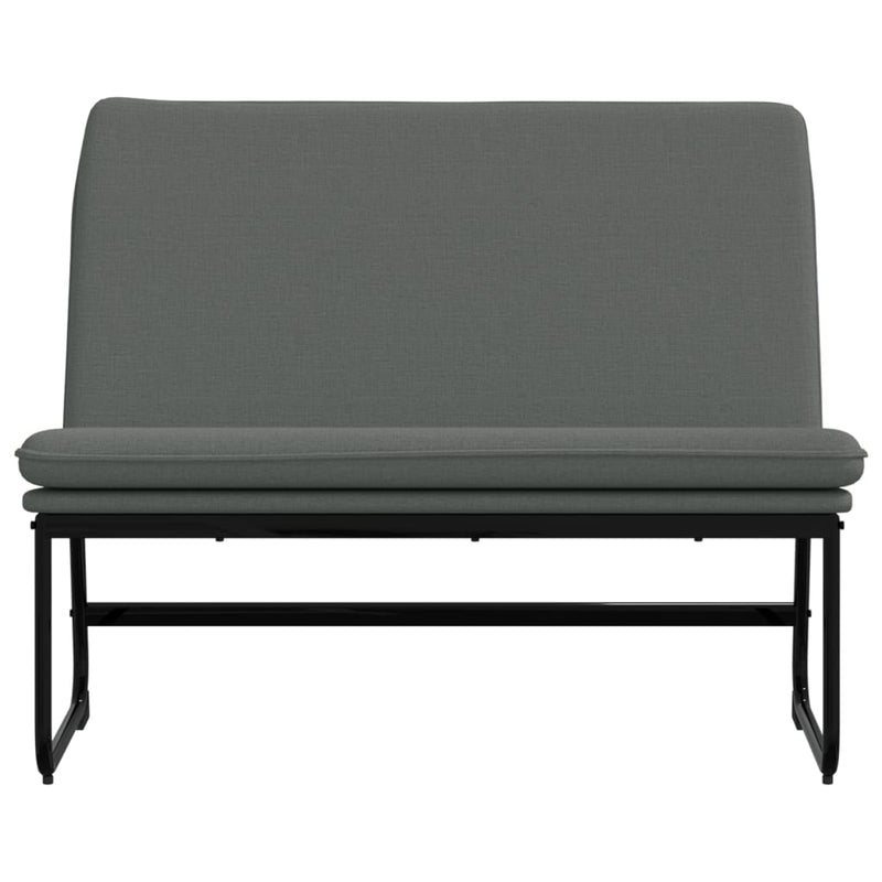 Bancă, gri închis, 100x75x76 cm, material textil