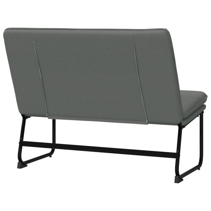 Bancă, gri închis, 100x75x76 cm, material textil