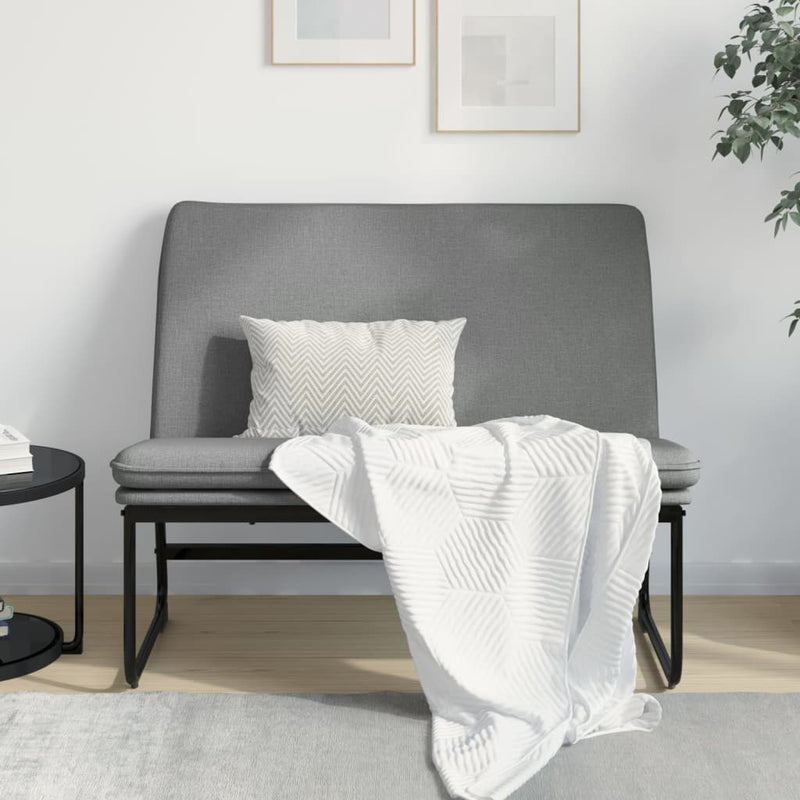 Bancă, gri închis, 100x75x76 cm, material textil