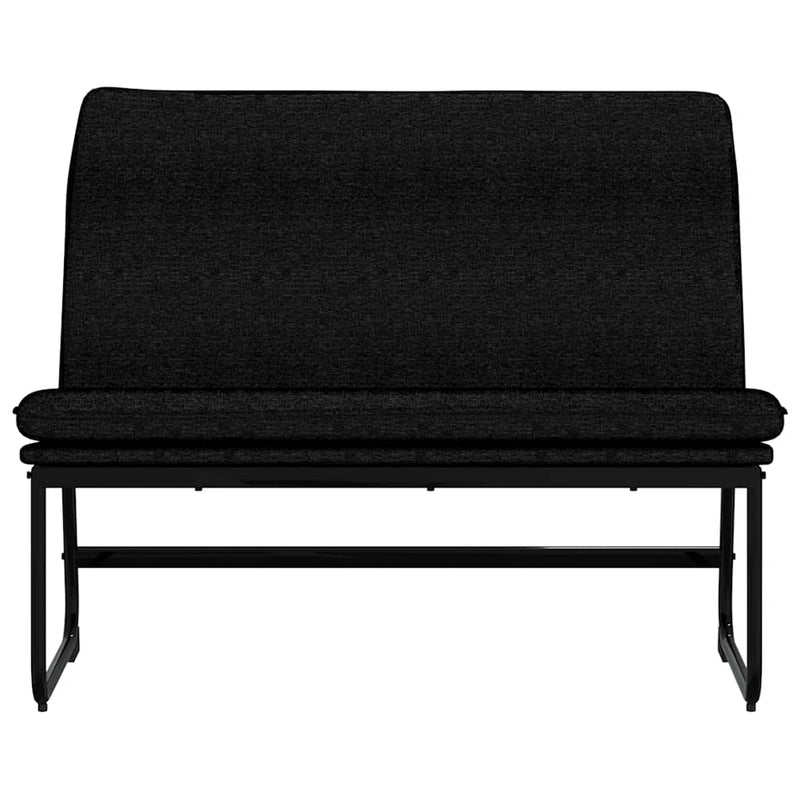 Bancă, negru, 100x75x76 cm, material textil