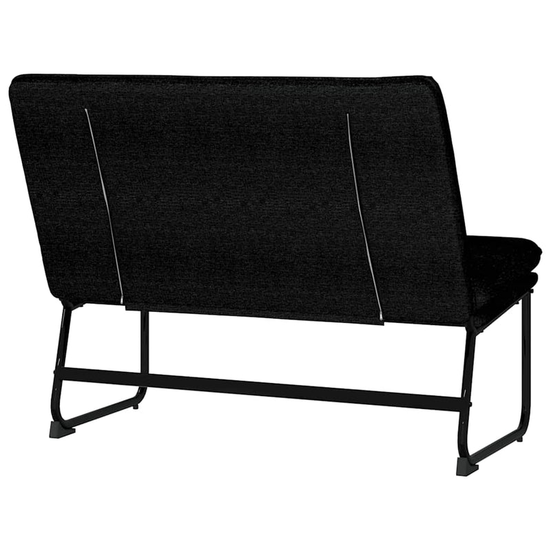 Bancă, negru, 100x75x76 cm, material textil