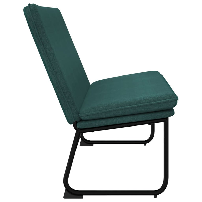 Bancă, verde închis, 100x75x76 cm, material textil