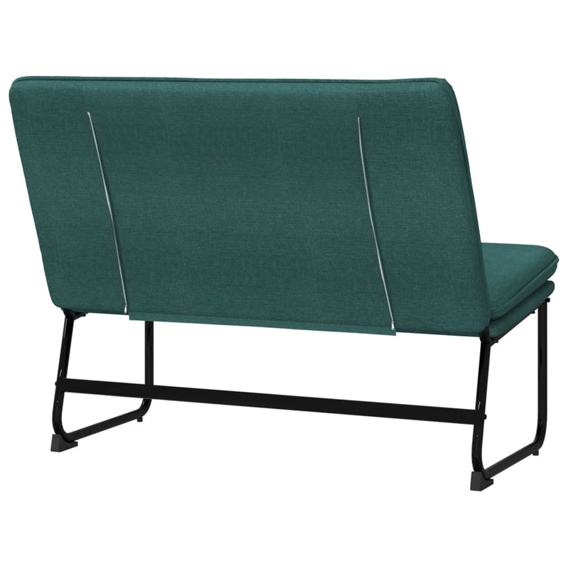 Bancă, verde închis, 100x75x76 cm, material textil