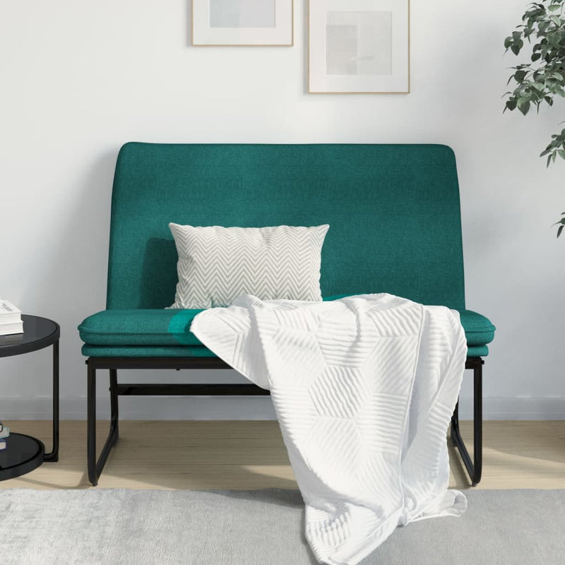 Bancă, verde închis, 100x75x76 cm, material textil