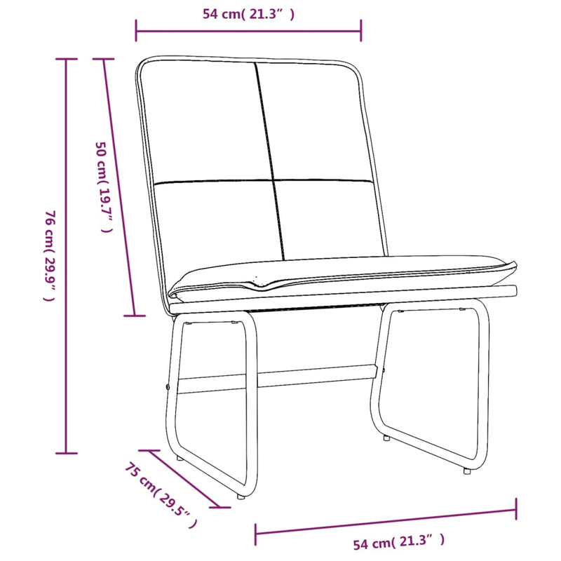 Scaun de relaxare, negru, 54x75x76 cm, piele artificială