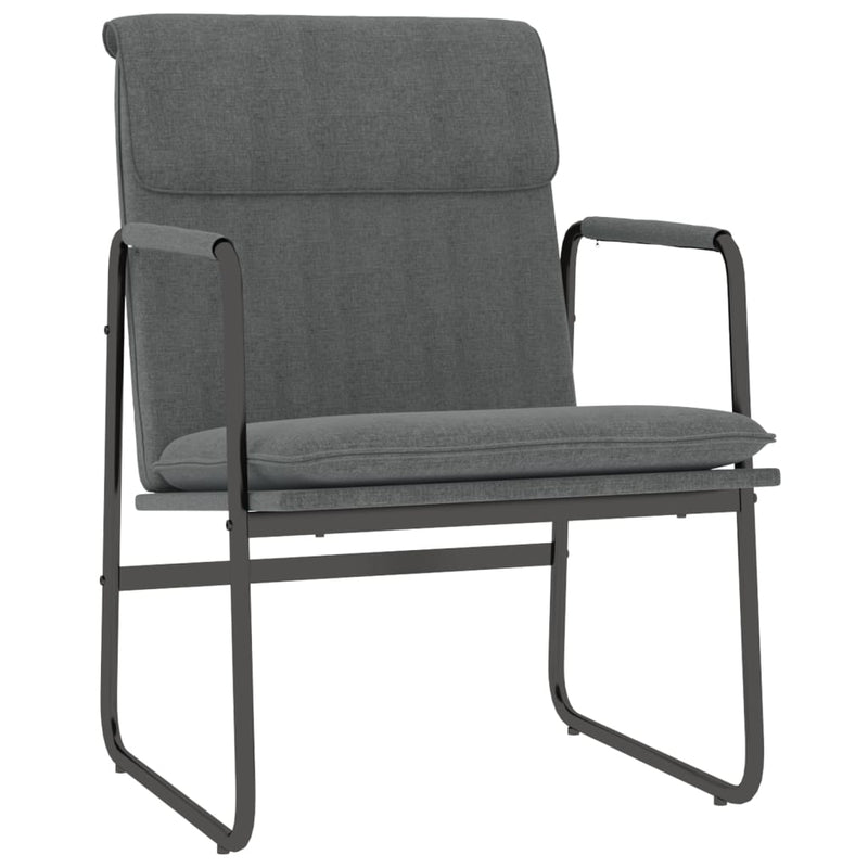 Scaun de relaxare, gri închis, 55x64x80 cm, material textil