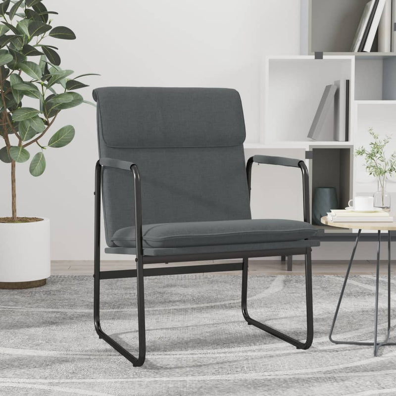 Scaun de relaxare, gri închis, 55x64x80 cm, material textil