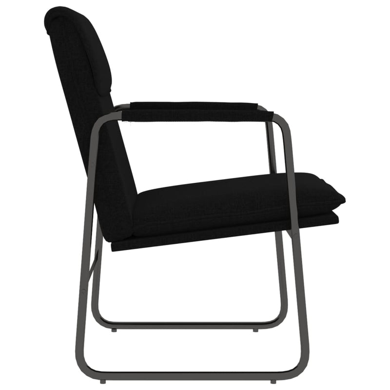 Scaun de relaxare, negru, 55x64x80 cm, material textil