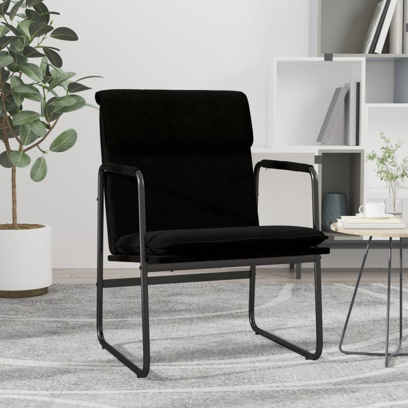 Scaun de relaxare, negru, 55x64x80 cm, material textil