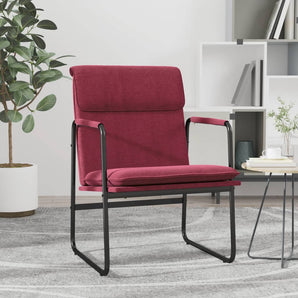 Scaun de relaxare, roșu vin, 55x64x80 cm, material textil