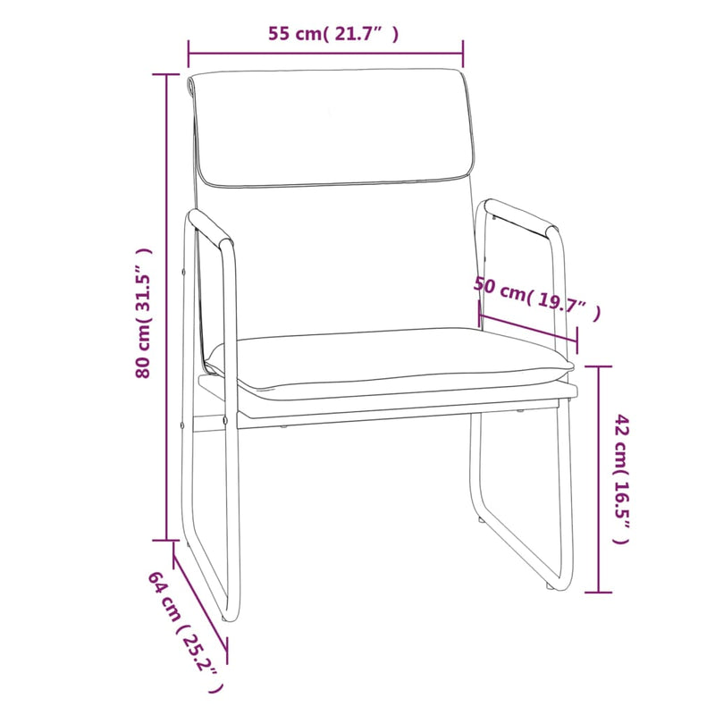 Scaun de relaxare, albastru, 55x64x80 cm, material textil
